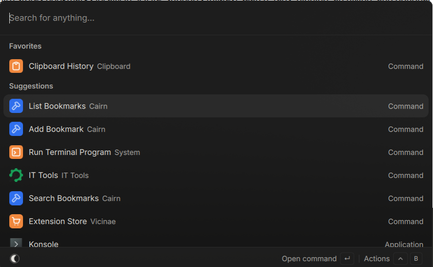 Vicinae extension options